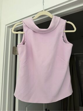 White House Black Market Light Pink Sleeveless Mock Neck Camisole
